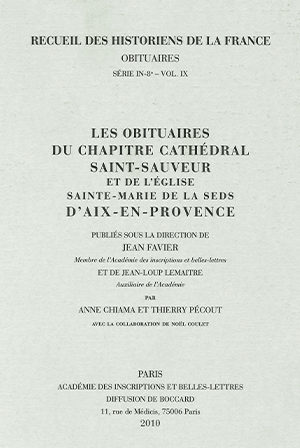 Recueil des Historiens de la France, Obituaires, vol. 9
