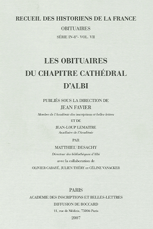 Recueil des Historiens de la France, Obituaires, vol. 7