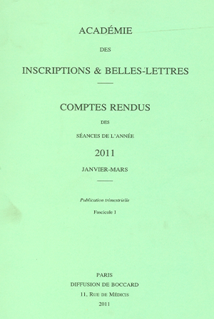 Comptes rendus de l’Académie de Janvier à Mars 2011