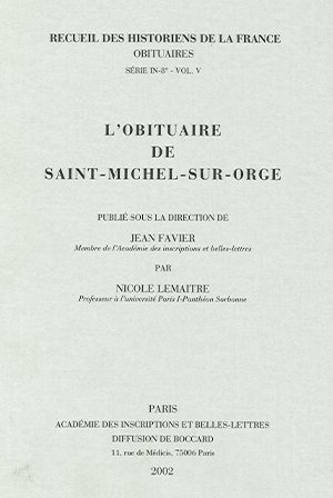 Recueil des Historiens de la France, Obituaires, vol. 5