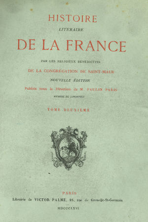Histoire littéraire de la France. Tome 2