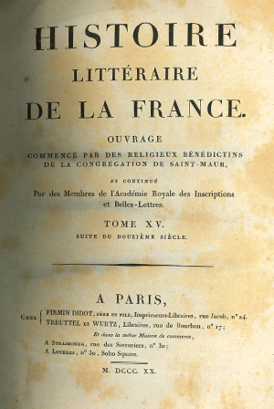 Histoire littéraire de la France. Tome 15