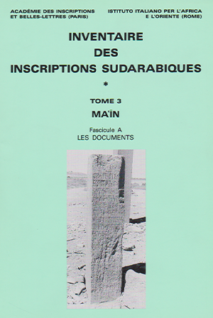 Inventaire des inscriptions sudarabiques – T. III