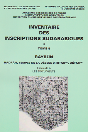 Inventaire des inscriptions sudarabiques – T. V