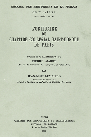 Recueil des Historiens de la France, Obituaires, vol. 2