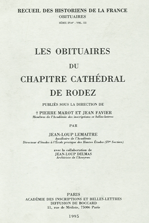 Recueil des Historiens de la France, Obituaires, vol. 3
