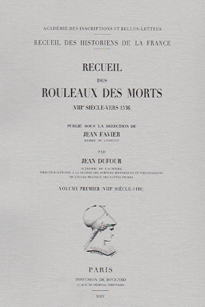 Recueil des Historiens de la France, Obituaires, vol. VIII/1