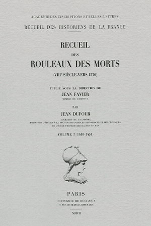 Recueil des Historiens de la France, Obituaires, vol. VIII/3