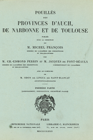 Recueil des Historiens de la France, Pouillés – Tome X : Auch, Narbonne et Toulouse