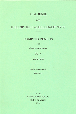 Comptes rendus de l’Académie d’Avril à Juin 2014