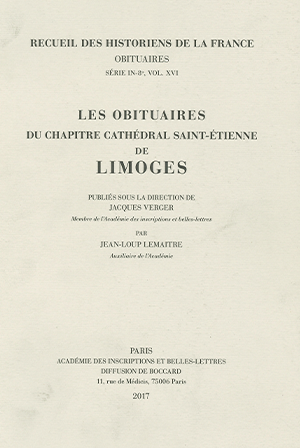 Recueil des Historiens de la France, Obituaires, vol. 16