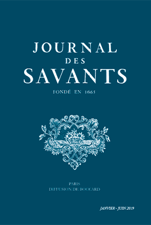 Journal des Savants : Janvier-Juin 2019