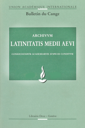 Archivum Latinitatis Medii Aevi, 79, 2021