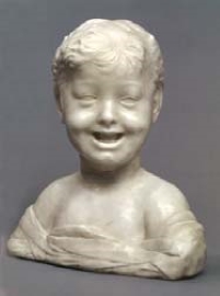 Desiderio da Settignano. Enfant riant, vers 1460- 1464. Marbre. Vienne, Kunsthistorisches Museum.