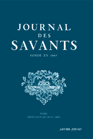 Journal des Savants : Janvier-Juin 2021
