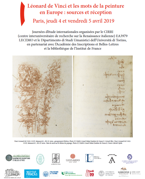 Léonard de Vinci et les mots de la peinture en Europe : sources et réception