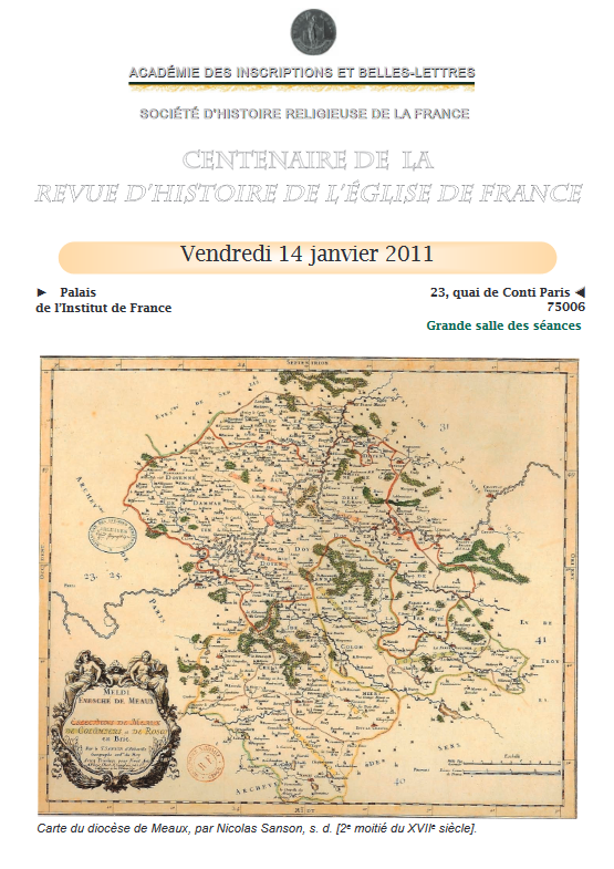 Centenaire de la revue d’histoire de l’Église de France