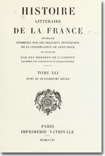 Histoire littéraire de la France. Tome 41