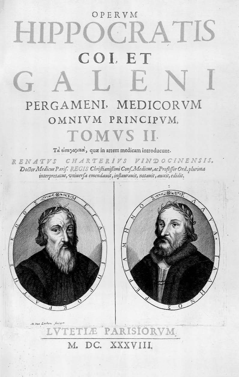 René Chartier (1572-1654), éditeur des œuvres d’Hippocrate et de Galien : ses sources et son influence.