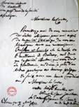 Lettre de Guyonnet de Sénac à Lasteyrie du Saillant à propos de son admission à la Société (7 nov. 1822) - © Société Asiatique