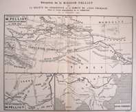 Carte de la mission Pelliot 1906-1908, imprimée en 1909 - © Société Asiatique