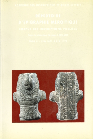 Répertoire d’épigraphie méroïtique – Vol. III
