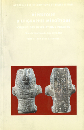 Répertoire d’épigraphie méroïtique – Vol. II