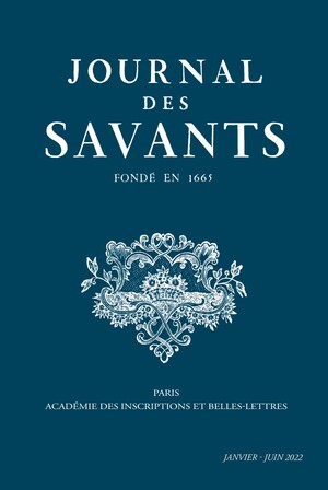Journal des Savants : Janvier – Juin 2022