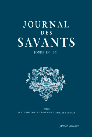 Journal des Savants : Janvier – Juin 2024