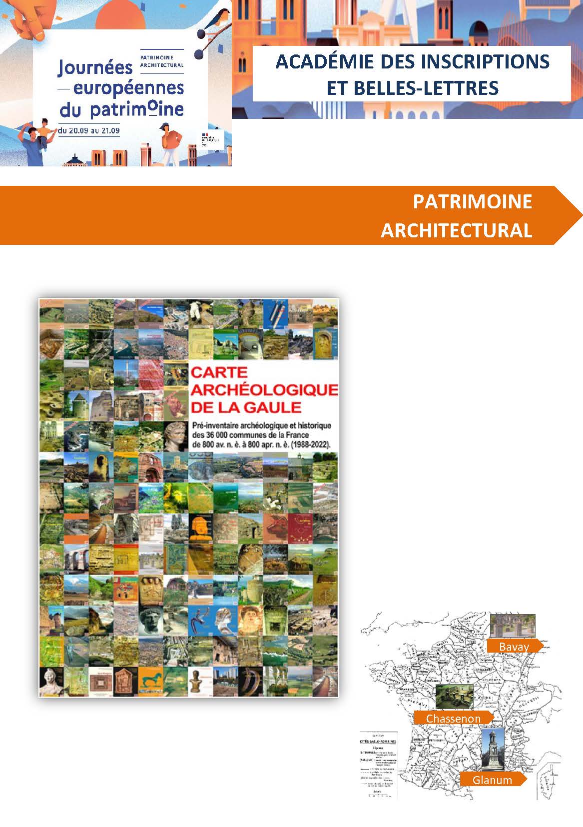 Journées européennes du Patrimoine « Patrimoine architectural »